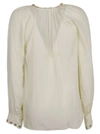 MICHAEL KORS MICHAEL KORS WOMEN'S WHITE SILK BLOUSE,MU84LJR96K110 XS