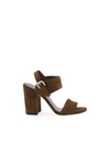 STUART WEITZMAN STUART WEITZMAN WOMEN'S BROWN SUEDE SANDALS,PARTISANGREEN 36