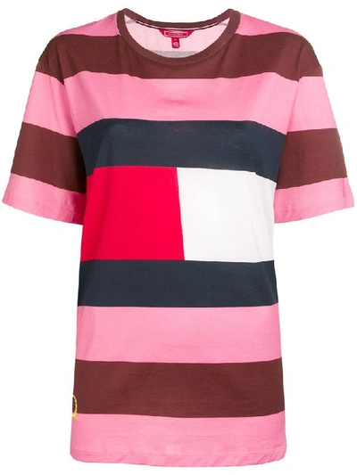 Tommy Hilfiger Pink Cotton T-shirt In Multicolor