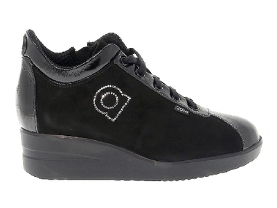 Ruco Line Women's Black Suede Sneakers