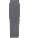 RICK OWENS RICK OWENS WOMEN'S GREY SILK SKIRT,RO18S8359SCR06 42