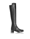 Stuart Weitzman Keelan City Microstretch And Leather Knee Boots In Black