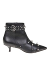 RED VALENTINO RED VALENTINO WOMEN'S BLACK LEATHER ANKLE BOOTS,RQ2S0C01KDD0NO 37.5