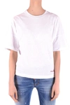 DSQUARED2 DSQUARED2 WOMEN'S WHITE COTTON T-SHIRT,S72GD0071S22507100 M