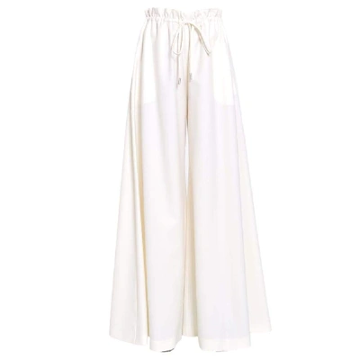 Sara Battaglia Women's White Wool Pants