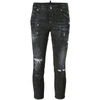 DSQUARED2 BLACK COTTON JEANS,S75LA0851S30357900