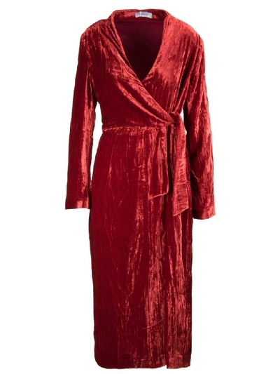 Ailanto Wrapped Style Dress In Red