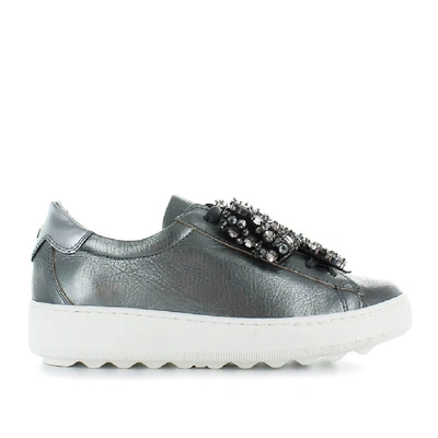 Philippe Model Women's Grey Leather Sneakers