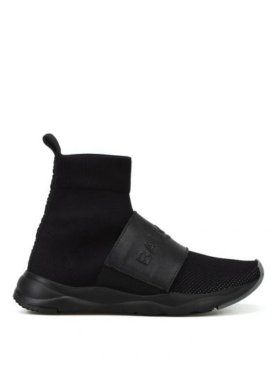 Balmain Cameron Black Mesh Sock Sneakers