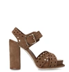 TOD'S TOD'S WOMEN'S BROWN SUEDE SANDALS,XXW18A0Y350RE0S812 36.5