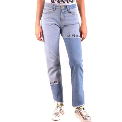 Philipp Plein Women's Light Blue Cotton Jeans