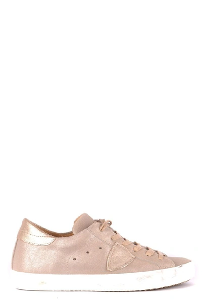 Philippe Model Women's Mcbi35122 Gold Leather Sneakers