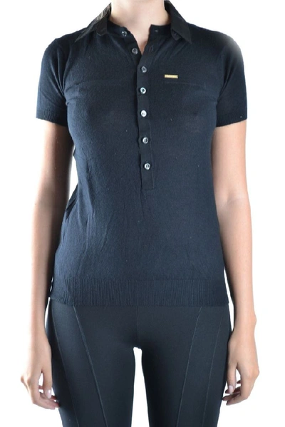 Dsquared2 Women's Black Silk Polo Shirt