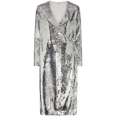 Ganni Women's Silver Polyester Dress