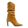 ALDO CASTAGNA ALDO CASTAGNA WOMEN'S BEIGE LEATHER BOOTS,118GIUSY10OCRA 41