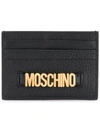 MOSCHINO MOSCHINO WOMEN'S BLACK LEATHER CARD HOLDER,A811680030555 UNI