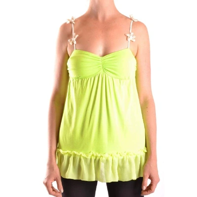 Frankie Morello Women's Green Viscose Top