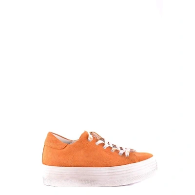 Jijil Women's Orange Suede Sneakers