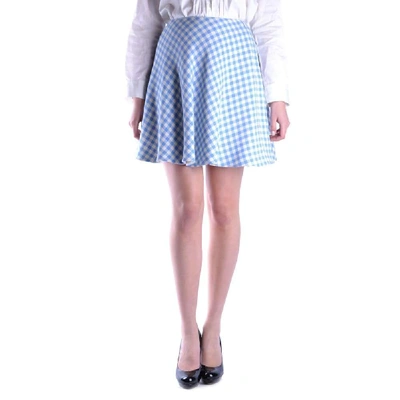 Prada Women's Blue Wool Skirt