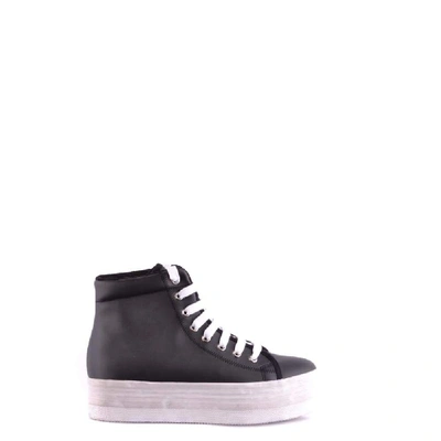 Jc Play By Jeffrey Campbell Womens Black Leather Hi Top Sneakers