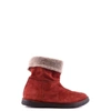 BUTTERO BUTTERO WOMEN'S RED SUEDE ANKLE BOOTS,MCBI21278 36.5