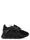 Versace Black Chain Reaction Chunky Faux Leather Sneakers