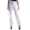 YOHJI YAMAMOTO YOHJI YAMAMOTO WOMEN'S WHITE COTTON PANTS,MCBI13460 46