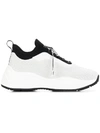 PRADA PRADA WOMEN'S WHITE POLYESTER SNEAKERS,3E6425F0453F0964 39.5