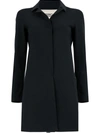 Herno One Breasted Coat In Black