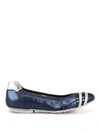 HOGAN HOGAN WOMEN'S BLUE LEATHER FLATS,HXW1440BL30SV0833O 35