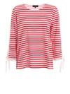 Fay Red And White Striped Blouse With Bow Details In Red