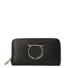 FERRAGAMO SALVATORE FERRAGAMO WOMEN'S BLACK LEATHER WALLET,691138 UNI