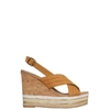 Hogan Women's Suede Shoes Wedges Sandals H442 In Brown