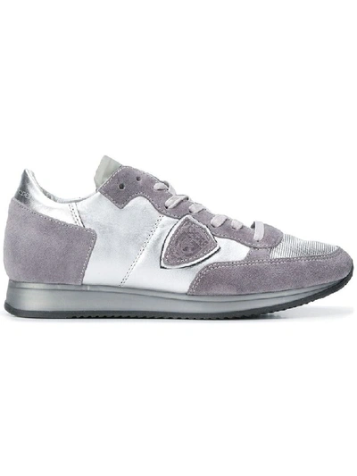 Philippe Model Women's Silver Leather Sneakers