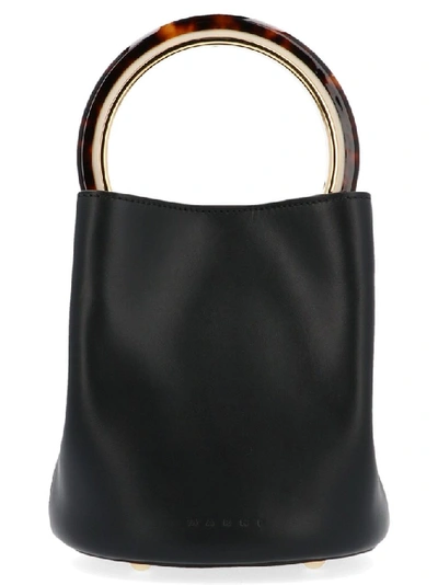 Marni Women's Scmpu09no1lv58900n99 Black Leather Handbag - Atterley