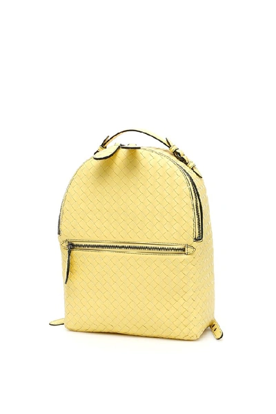 Bottega Veneta Electre Intrecciato Backpack In Yellow
