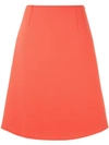ANTEPRIMA ANTEPRIMA 纯色A字形半身裙 - 橘色