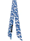 ANDAMANE ANDAMANE FLORAL PRINT THIN SCARF - 蓝色