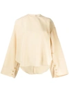 A.W.A.K.E. A.W.A.K.E. MODE LOOSE-FIT AUDREY BLOUSE - NEUTRALS