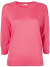 ANTEPRIMA ANTEPRIMA CROPPED SLEEVE SWEATER - PINK