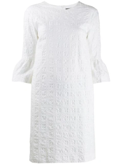 Antonelli Textured Puff Sleeve Dress - 白色 In White