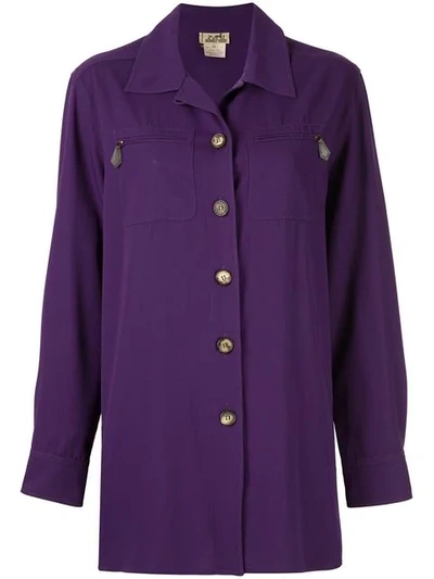 Pre-owned Hermes  Oversized Shirt In Purple