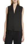 VINCE SLEEVELESS SILK BLOUSE,V546312095