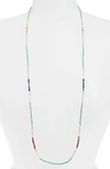 ARMENTA NEW WORLD SAPPHIRE & TURQUOISE BEADED LONG NECKLACE,15916