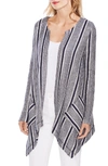 VINCE CAMUTO SWEATER-LIKE STRIPE CARDIGAN,9039607