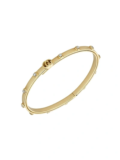 Gucci Running Extra Small 18k Gold Diamond Bracelet In Undefined