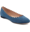 CHLOÉ LAUREN SCALLOPED BALLET FLAT,C16U16070