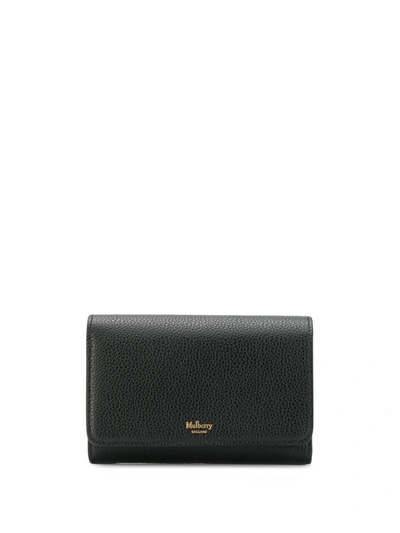 Mulberry Medium Continental French Purse In Black
