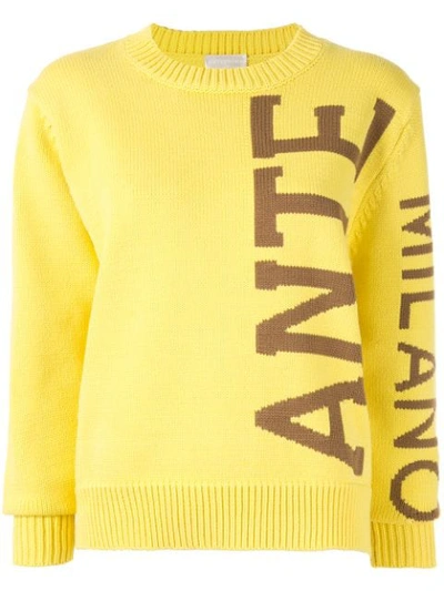 Anteprima Logo圆领套头衫 - 黄色 In Yellow