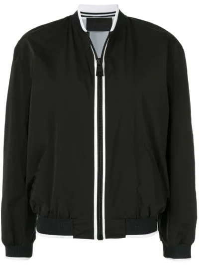 Anteprima Contrast Trim Bomber Jacket In Black